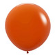 24" Fashion Sunset Orange Sempertex Latex Balloons (3)