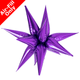 A 26 inch Purple Starburst Foil Balloon, pointing in all directions!