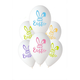 White and pastel colour Easter themed balloons manufactured by Gemar