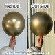 13" Shiny Gold Gemar Latex Balloons (6)