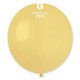 A 19” standard baby yellow latex balloon, manufactured by Gemar.