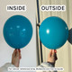 19" Standard Turquoise Gemar Latex Balloons (25)