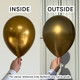 5" Chromium Gold Decotex Latex Balloons (50)