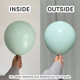 12" Macaron Pale Green Kalisan Latex Balloons (100)