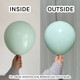 18" Macaron Pale Green Kalisan Latex Balloons (25)