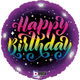 Betallic neon happy birthday foil balloon