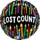 18 inch betallic lost count foil balloon