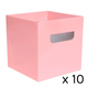 Pastel Pink Pearl Flower Boxes - 15cm x 15cm (10)