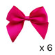 A pack of 6 Cerise Satin Ribbon Bows, each one measuring 10cm!