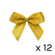 A pack of 12 Gold Satin Ribbon Bows, each one measuring 5cm!