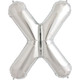 34 inch Northstar Silver Letter X Foil Balloon (1)