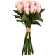 simple artifical soft pink rose bouquet