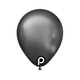 A pack of 100 5" Glam Charcoal Latex Balloons, manufactured by Prima!