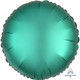 18" Jade Green Satin Round Foil Balloon (1) - UNPACKAGED