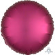 18" Pomegranate Satin Round Foil Balloon (1) - UNPACKAGED