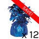 A bulk box of 12 royal blue frilly weights manufactured by Unique