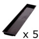 A set of 5 Black Plastic Triple Brick Tray, manufactured by Oasis!