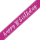 30th Birthday Glitz Pink & Silver Foil Banner