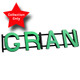 A floral foam display, spelling out the word 'GRAN', manufactured by Oasis.