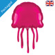 A pink jellyfish shaped foil balloon manufactured by Oaktree UK