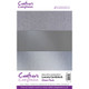 A pack of A4 silver luxury cardstock sheets, manufactured by Crafter's Companion.