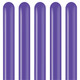 A pack of 100 260 Standard Violet Kalisan Entertainer Balloons!