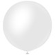 A pack of 2 36" Opaque Satin Snow White Kalisan Latex Balloons!