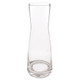 A clear glass beaker vase