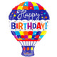 18 inch Happy Birthday Hot Air Balloon Foil Balloon (1)