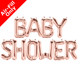 BABY SHOWER - 16 inch Rose Gold Foil Letter Balloon Pack (1)