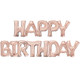 HAPPY BIRTHDAY - 34 inch Rose Gold Foil Letter Balloon Pack (1)