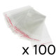 A pack of 100 Clear Polythene Card Envelopes, measuring approx. 9.5cm x 13cm!