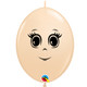 12 inch Blush Feminine Face QuickLink Latex Balloons (50)