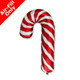 red & white striped candy cane foil balloon