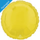 Unpackaged Vibrant Yellow Round Foil Balloon