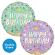 An 18 inch Happy Birthday Ice Cream Party Foil Balloon, manufactured by Anagram.