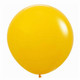 A pack of 10 24" Fashion Honey Yellow Latex Balloons, manufactured by Sempertex!