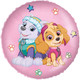 A Paw Patrol Skye and Everest character foil balloon, manufactured by Procos.
