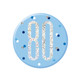 An 80th birthday blue & silver glitz badge