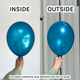 13" Metallic Blue Gemar Latex Balloons (50)