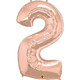 34 inch Qualatex Rose Gold Number 2 Foil Balloon (1)