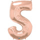 34 inch Qualatex Rose Gold Number 5 Foil Balloon (1)