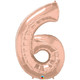 34 inch Qualatex Rose Gold Number 6 Foil Balloon (1)