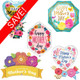 A pack of 25 Mother's Day Supershape Foil balloons.