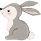 31 inch woodland bunny foil balloon
