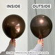 24" Mirror Chocolate Kalisan Latex Balloons (2)