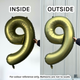 34 inch Satin Olive Number 4 Foil Balloon (1)