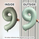 28 inch Mint Green Number 9 Foil Balloon (1) 28 inch Mint Green Number 9 Foil Balloon (1)