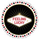 An 18 inch feeling lucky casino foil balloon, manufactured by Anagram.