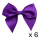 10cm Satin Ribbon Bows Purple